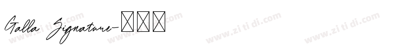 Galla Signature字体转换